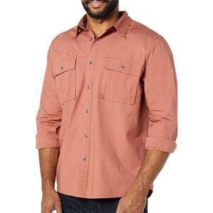 Amazon Essentials Men's Slim-Fit Long-Sleeve Two-Pocket Utility Shirt Size: M